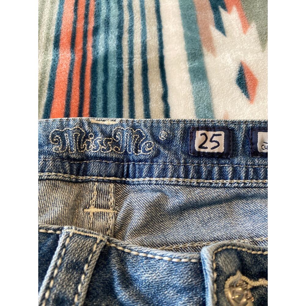 Miss Me Y2K Mid-Rise Cuffed Skinny Jeans Size 25 - Picture 3 of 11